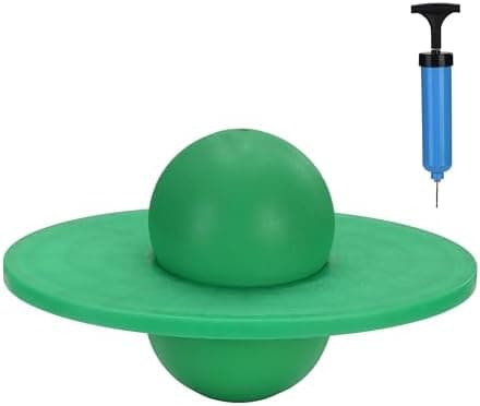 Relaxdays Pogo Ball für Kinder bis 100 kg, Outdoor Hüpfspielzeug mit Balance-Funktion, grün - HBT 25x39x28 cm
