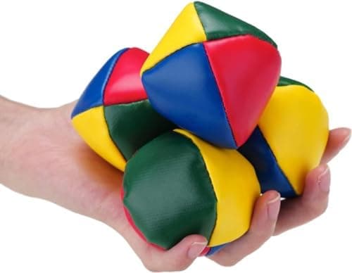 15 Stück Mini Jonglierbälle für Anfänger - Langlebige, weiche und einfache Jonglierset - interaktives Mehrfarbiges Spiel