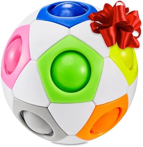 CUBIDI® Original Regenbogenball - Fidget Toy für Kinder und Erwachsene - Geschicklichkeits Spielzeug, Anti Stress, 5cm D