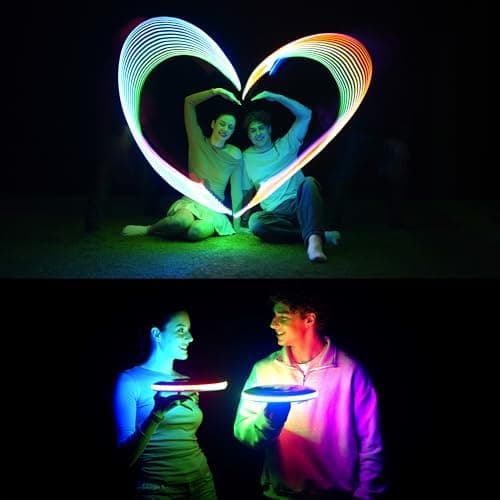 TOSY Flying Disc - 108 RGB-LEDs oder 36 einfarbig, Smart-Modi, wasserdicht für Kinder & Erwachsene, Outdoor-Spielzeug