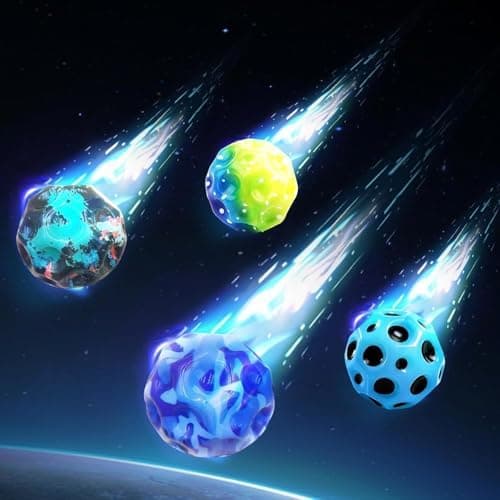 YiJiuBa Coole Moonballs 4 Bälle Für Kleinere Kinder Indoor Outdoor Sprünge Galaxis Mond Ball