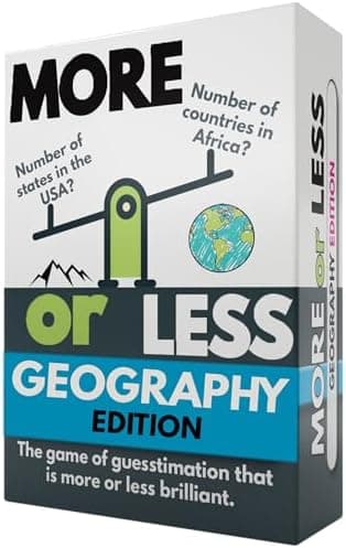 More or Less | Mehr Oder Weniger Kartenspiel - Ideal für Erwachsene, Familien & Kinder - 2+ Spieler - Familienspiel & Re