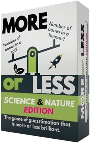 More or Less | Mehr Oder Weniger Kartenspiel - Ideal für Erwachsene, Familien & Kinder - 2+ Spieler - Familienspiel & Re