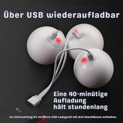 Leuchtende Jonglierbälle Kinder & Erwachsene - 3er LED Set | Perfekt zum Jonglieren | Top Jonglier Set für Anfänger & Pr