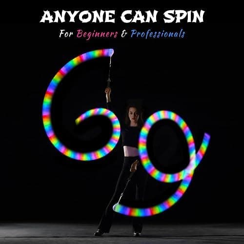 LED Poi Bälle Set für Anfänger & Profis - Leuchtendes Premium-Spielzeug | Jonglierset & Lightpainting Zubehör | Feuer Po