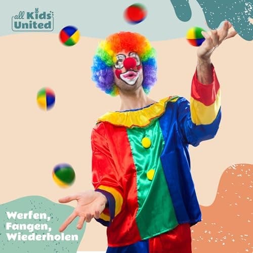 Kids United® Jonglierbälle im 5er Set; Weiche Juggling Balls für Anfänger & Fortgeschrittene; Professionelles Jonglierba