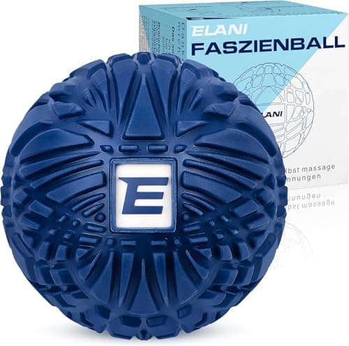 ELANI 3D-Textur Massage Ball - rutschfest & schwer ideal für Tiefenmassagen & Schmerzlinderung - Selbst-Massage für Rück