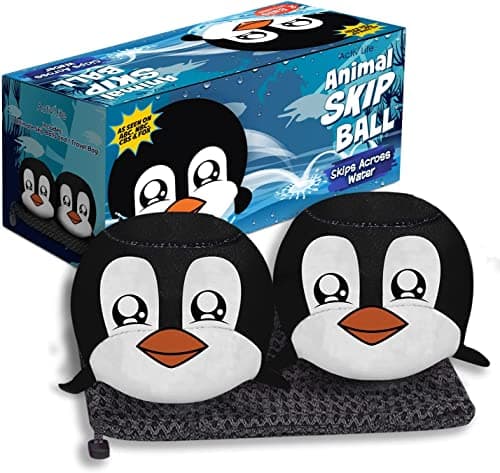 Activ Life Skip Ball - Wasserskipfunfeger für Kinder - 2er-Pack Schwarze und gefärbte Bälle