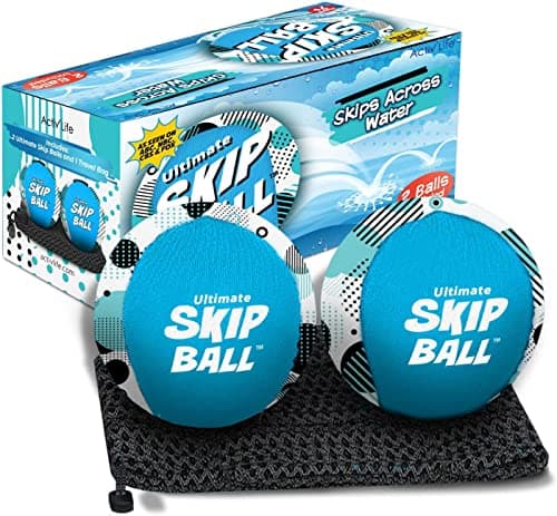 Activ Life Skip Ball - Wasserskipfunfeger für Kinder - 2er-Pack Schwarze und gefärbte Bälle