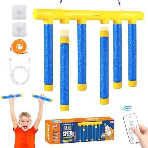 Fallende Stöcke Spiel für Kinder und Erwachsene - Reaktionstraining mit 3 Einstellbaren Geschwindigkeiten
| Drop Stick