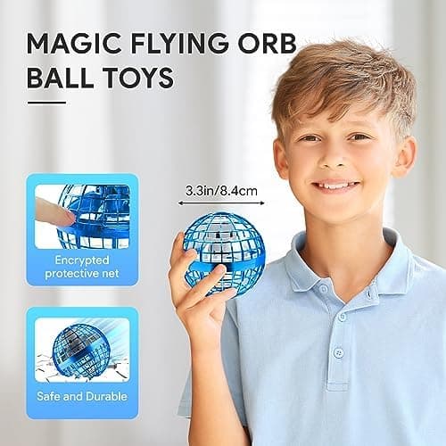 Airabc Magic Flying Orb Ball - Handsteuerbarer Schwebender Ball mit LED-Licht und Flyendes Spinner-Gerät für Kinder - In