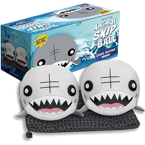 Activ Life Skip Ball - Wasserskipfunfeger für Kinder - 2er-Pack Schwarze und gefärbte Bälle