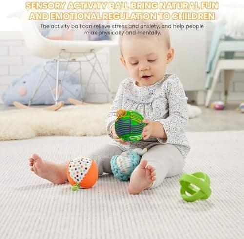 PushGoGo Sensorischer Aktivitätsball - Beruhigendes Fidget-Spielzeug für Kinder und Erwachsene - Stress, Angst, ADHS und