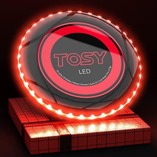 TOSY Flying Disc - 108 RGB-LEDs oder 36 einfarbig, Smart-Modi, wasserdicht für Kinder & Erwachsene, Outdoor-Spielzeug