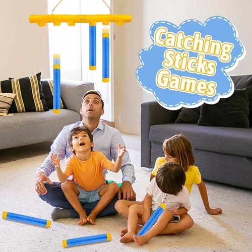 Fallende Stöcke Spiel für Kinder und Erwachsene - Reaktionstraining mit 3 Einstellbaren Geschwindigkeiten
| Drop Stick