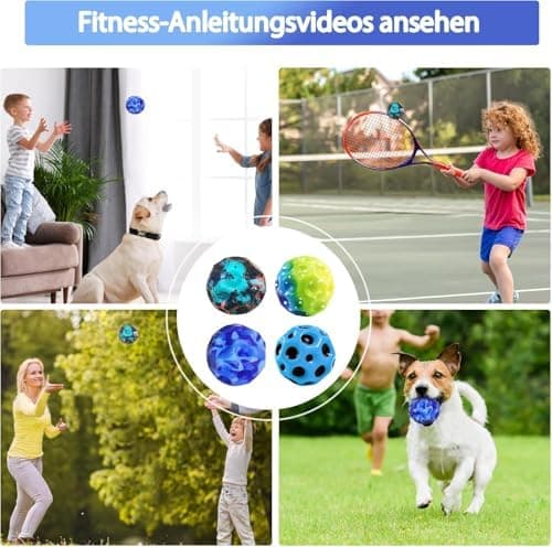 YiJiuBa Coole Moonballs 4 Bälle Für Kleinere Kinder Indoor Outdoor Sprünge Galaxis Mond Ball