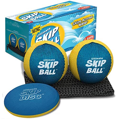 Activ Life Skip Ball - Wasserskipfunfeger für Kinder - 2er-Pack Schwarze und gefärbte Bälle