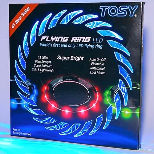 TOSY Flying Ring - Mehrfarbig, superhell, wasserdicht für Pool/Strand/Camping
