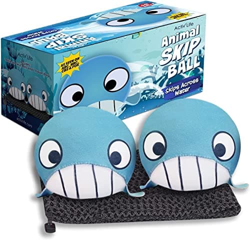Activ Life Skip Ball - Wasserskipfunfeger für Kinder - 2er-Pack Schwarze und gefärbte Bälle