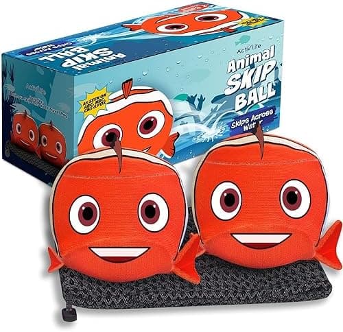 Activ Life Skip Ball - Wasserskipfunfeger für Kinder - 2er-Pack Schwarze und gefärbte Bälle
