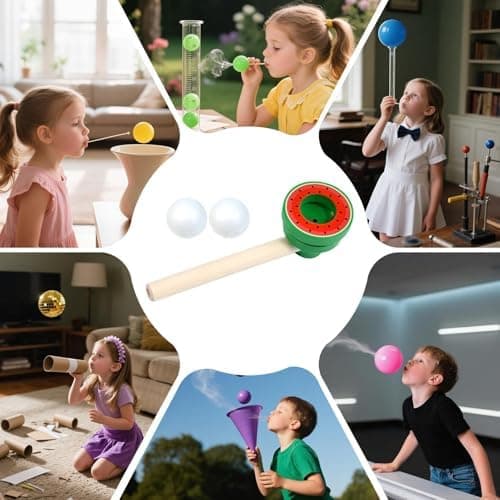 Schwebender Ball Spiel - Balance Schwebende Bälle Blas Spielzeug für Kinder | Ergonomischer Lernspaß beim Kindergeburtst