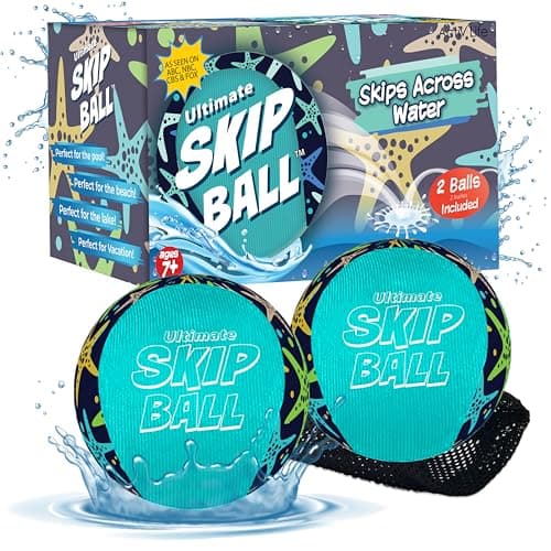 Activ Life Skip Ball - Wasserskipfunfeger für Kinder - 2er-Pack Schwarze und gefärbte Bälle