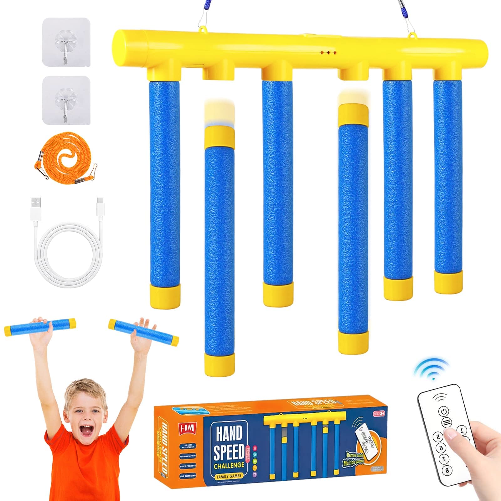Fallende Stöcke Spiel für Kinder und Erwachsene - Reaktionstraining mit 3 Einstellbaren Geschwindigkeiten
| Drop Stick