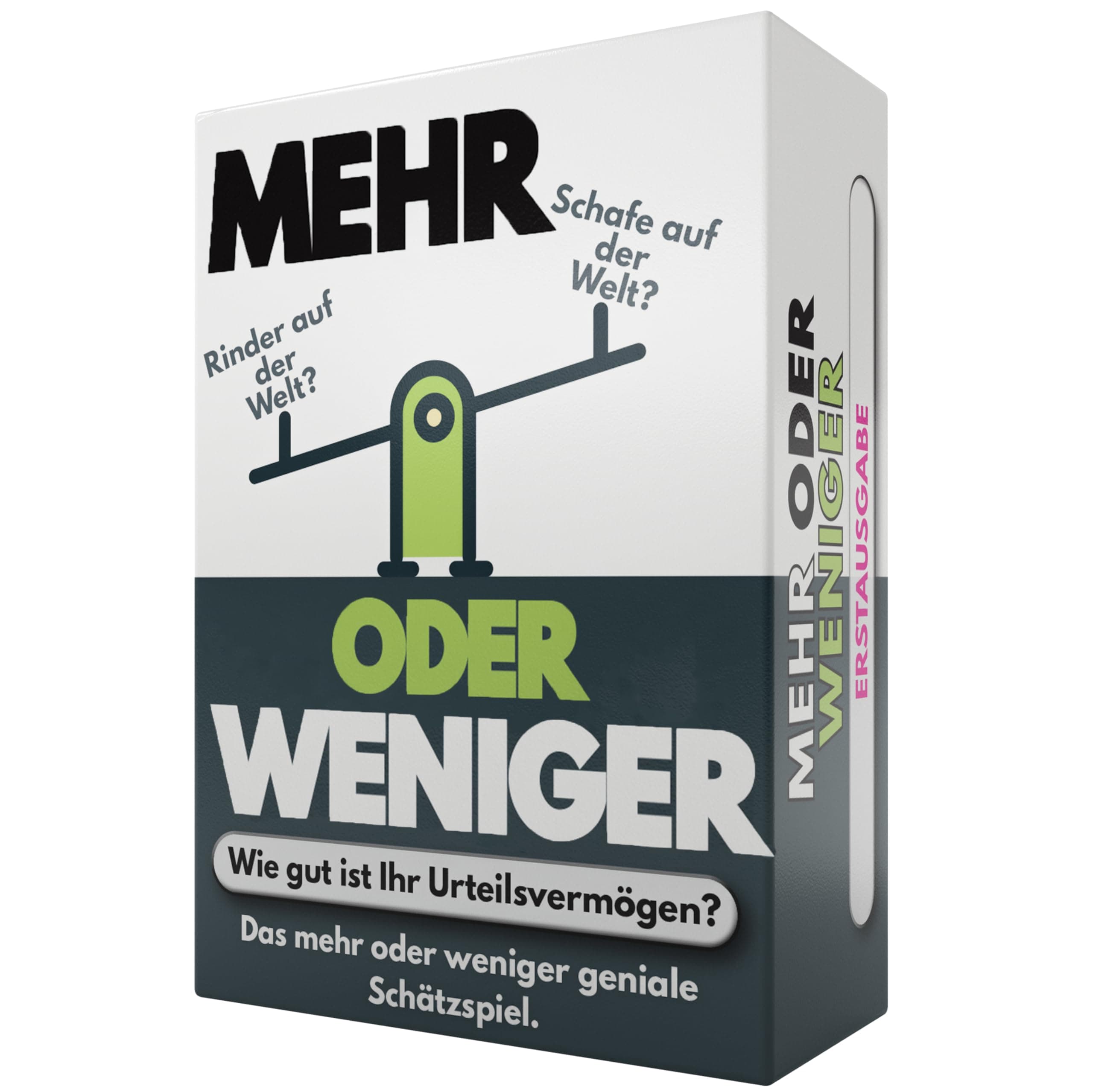 More or Less | Mehr Oder Weniger Kartenspiel - Ideal für Erwachsene, Familien & Kinder - 2+ Spieler - Familienspiel & Re