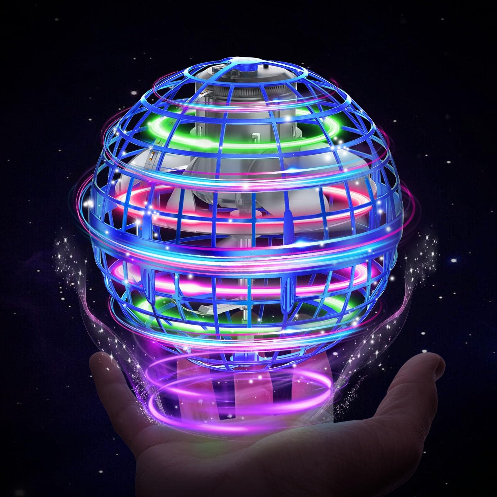 Fliegender Balls 2025 LED Beleuchtung GeschenkefürJungenMädchen6-12JahreBlau  
Fliegender Balls 2025 Orbi Ball Drohne Sp